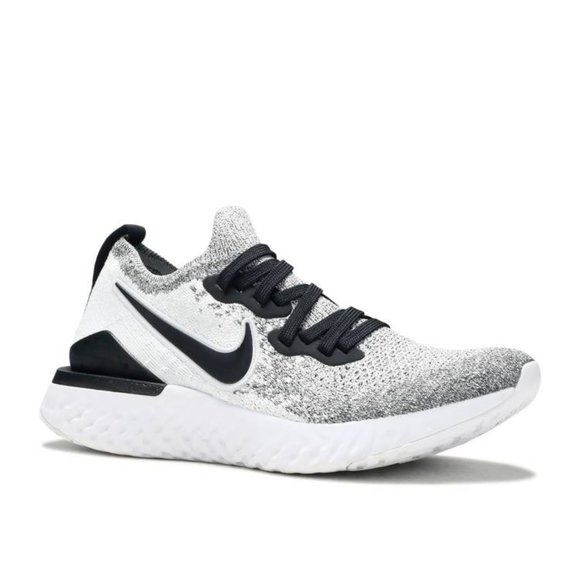 Nike Epic React Flyknit 2 Womens Running Shoe Black White BQ8927-102 NEW Multi - Picture 3 of 10